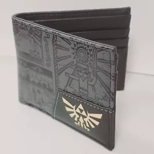 Men's Wallet Legend of Zelda NES Bifold Blk/ W Gold Logo, Green Stitching. USA - Picture 1 of 13