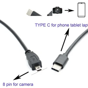 USB-C OTG CABLE FOR nikon camera to smartphone tablet phone type c usb to 8 PIN - Picture 1 of 11