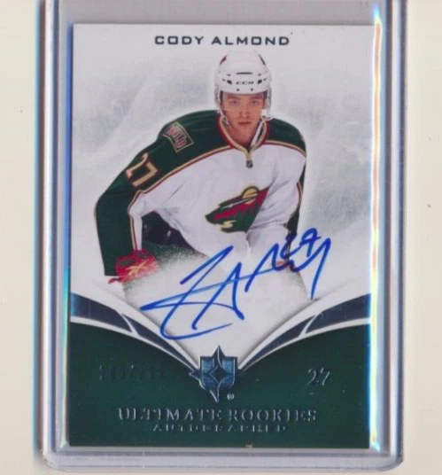 2010-11 Ultimate Collection Rookies Autographed Cody Almond /299 Minnesota Wild - Image 1 of 1