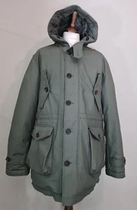 Timothy Everest Arctic Down Hoodie Parka Coat Green Size XL Retail £695 - Picture 1 of 13