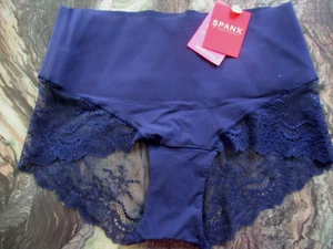 SPANX UNDIE -TECTABLE LACE HI-HIPSTER PANTIES BLUE SMALL NEW - Picture 1 of 10