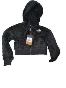 North Face Girls' Size Small 7/8 Suave Oso Hooded Full Zip Jacket, Black, 270 - Picture 1 of 6
