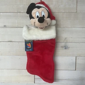 Vintage MICKEY Unlimited SANTA'S BEST Mickey  Mouse CHRISTMAS Stocking - Picture 1 of 8