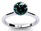 2,02 ct VVS1 = okrągły brąz niebieski biały moissanit diament pasjans 925 srebrny pierścionek