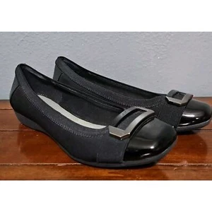 Anne Klein AK Sport Uplift2 Ballet Shoes Black Size 7M Classic Casual Buckle - Picture 1 of 7