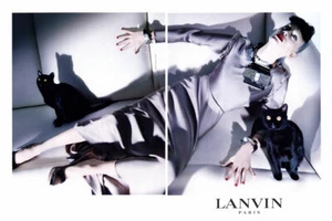 2009 Lanvin Steven Meisel Kristen McMenamy Mode 2-seitige MAGAZINANZEIGE - Bild 1 von 1