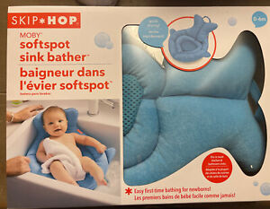Skip Hop Moby Softspot Infant (Kitchen Bathroom) Sink Bather Blue Whale Shape