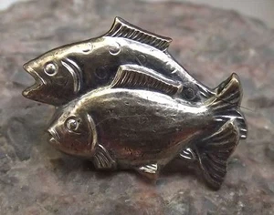 Antique Czech Fishing Anglers Union Trout & Carp Fish Members Uniform Pin Badge - Picture 1 of 2