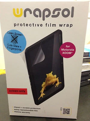 WRAPSOL CMPMO001-SO Clean Screen Protective Film For Motorola Xoom, NEW in Box - Image 1 of 2