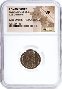 NGC ( VF ) Roman AE3 of Jovian (AD 363 -364) VERY FINE NGC Ancients Certified - Picture 1 of 3