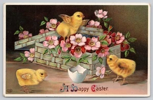 AK Osterkorb Küken - Bild 1 von 2