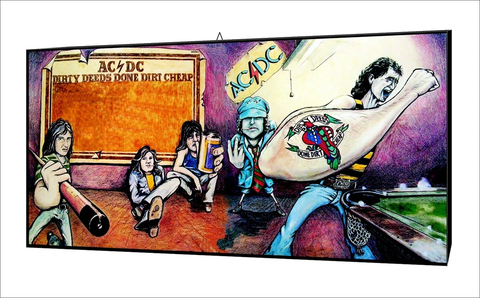 AC/DC - Dirty Deeds and Done Dirt Cheap - Stampa su tela - Imagen 1 de 1