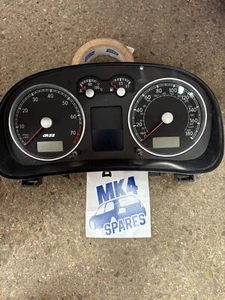 Vw Golf Mk4 R32 Speedo Instrument Cluster Clocks 3.2 V6 180mph Gti V5 Bora Rline - Picture 1 of 5