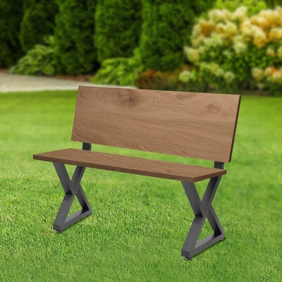 Patas de banco con soporte de respaldo 2 piezas patas de banco, patas de banco de metal triangular Foto 1 de 4