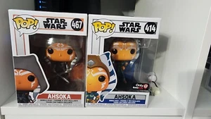 Lot 2 Funko POP Ahsoka Tano Star Wars Clone Wars GameStop Exclusive 467 414 - Picture 1 of 3