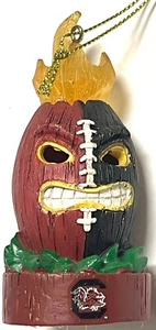 South Carolina Gamecocks Tiki Totem Football Ornament NCAA Lites UP! 3.5” - Picture 1 of 6