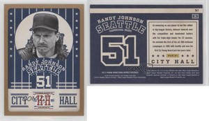 2013 Panini Hometown Heroes City Hall Gold Randy Johnson #CH3 HOF