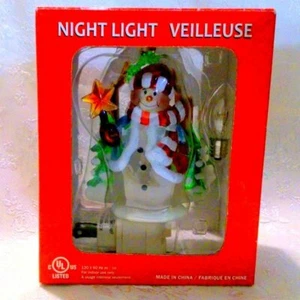 Veilleuse Christmas Snowman Night Light NIB - Picture 1 of 3