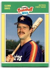 1989 FLEER BASEBALL MVP'S GLENN DAVIS HOUSTON ASTROS #10