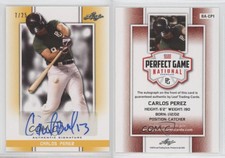 2019 Leaf Perfect Game National Showcase Yellow /25 Carlos Perez #BA-CP1 Auto