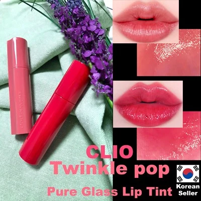🌹CLIO Twinkle pop Pure Glass Lip stain Lip tint  Korean Cosmetic K-beauty +Gift - Image 1 of 4