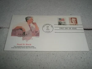 1983  USPS First Day Cover envelope  PEARL S. BUCK post marked  Hillsboro WV - Picture 1 of 10