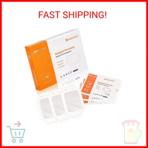 EalionMed Transparent Dressing, Wound Bandage, Adhesive Patch, 4'' x 4.75'', 50 - Picture 1 of 2