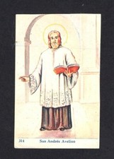 Santino antico de San Andres Avelino estampa image pieuse holy card