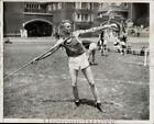 1931 Press Photo Kenneth Churchill throws the javelin in trials at Philadelphia