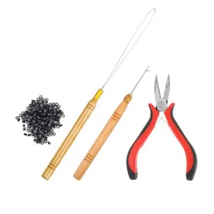 Hair Extensions Beads Tools Kit Micro Ring Link Human Hair Loop Extensions Itip - Picture 1 of 5