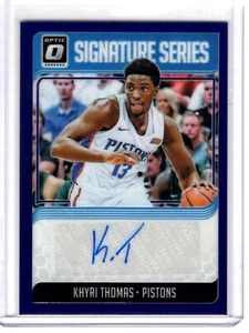 Panini Donruss Optic Signature Series 2018 Khyri Thomas #SG-KTH novato automático NBA - Imagen 1 de 2
