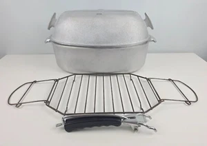 Horno holandés tostador grande de aluminio fundido Savemaster/Guardian de colección 19”x10”x11” - Imagen 1 de 12