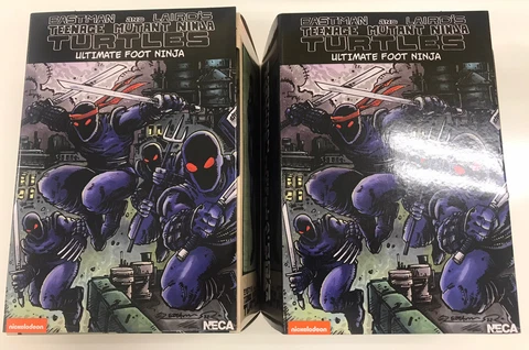 Neca TMNT Mirage Ultimate Foot Ninja Lot Of 2 Eastman Laird's New In Hand Army Cover