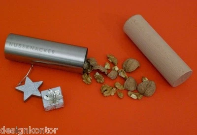 Nußknacker  Nuss 4 Edelstahl Buche  leichte Handhabung nur Schale knacken  - Bild 1 von 4