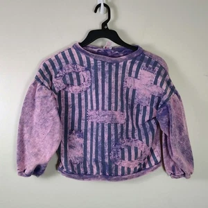 VTG Y2K Cole for Kids purple/pink acid wash scrapbook style sweatshirt size 12Y - Picture 1 of 9