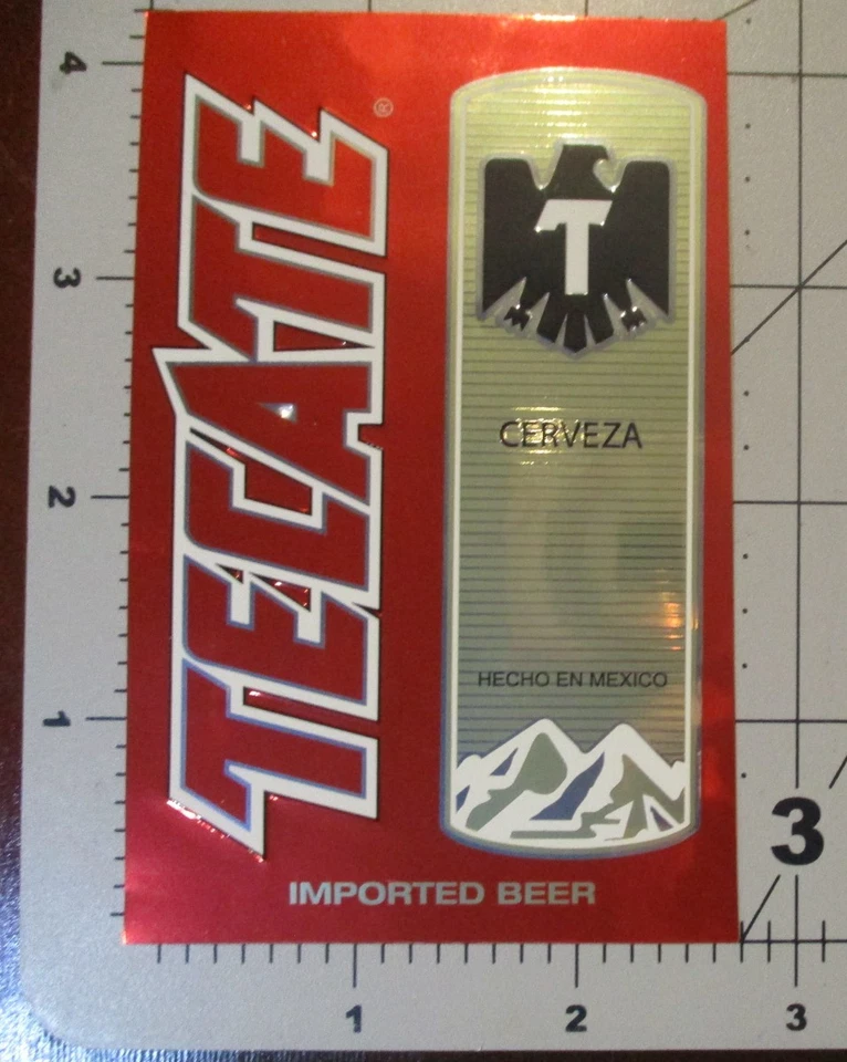 TECATE CERVEZA Lámina Logo PEGATINA Calcomanía Cerveza Artesanal Cervecería U Foto 1 de 1
