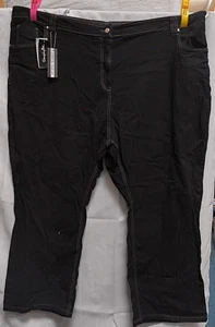 Pantalones informales negros para hombre calce cómodo mezcla de algodón UK 32 EU 60 - POLVORIENTOS - Imagen 1 de 4