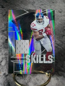 Camiseta deportiva Donruss Leaf 2008 "Certified Skills" Brandon Jacobs usada en juegos Giants/250 - Imagen 1 de 2