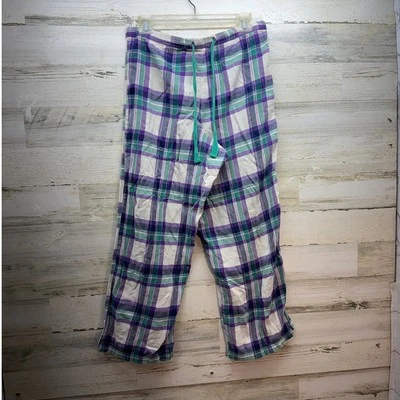 Pantalones de pijama a cuadros Faded Glory para mujer talla M (8-10) púrpura verde blanco Foto 1 de 4