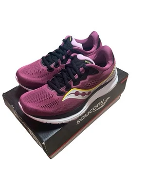 Saucony Women's Ride 14 Running Shoes Violet/Quartz/Vizion Gold Size 6.5 - Image 1 of 4