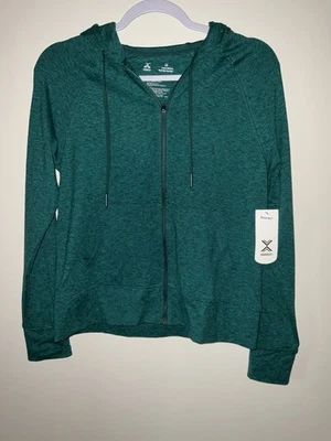 Xersion,长袖,全拉链连帽衫,女式小号,全新带标签,速干,弹力 — 第 1/4 张图片