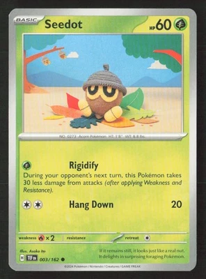 Seedot #003/162 SV05: Temporal Forces Common Pokemon TCG NM/M - Image 1 of 2