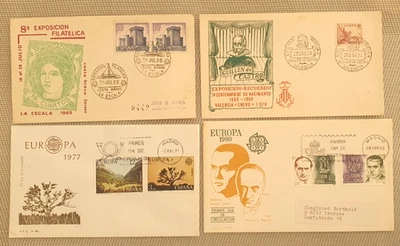 Spain, 1969, 1970, 1977, 1980 - 4 FDC,s , ( La Escala ,Valencia, Madrid ) - Image 1 of 4
