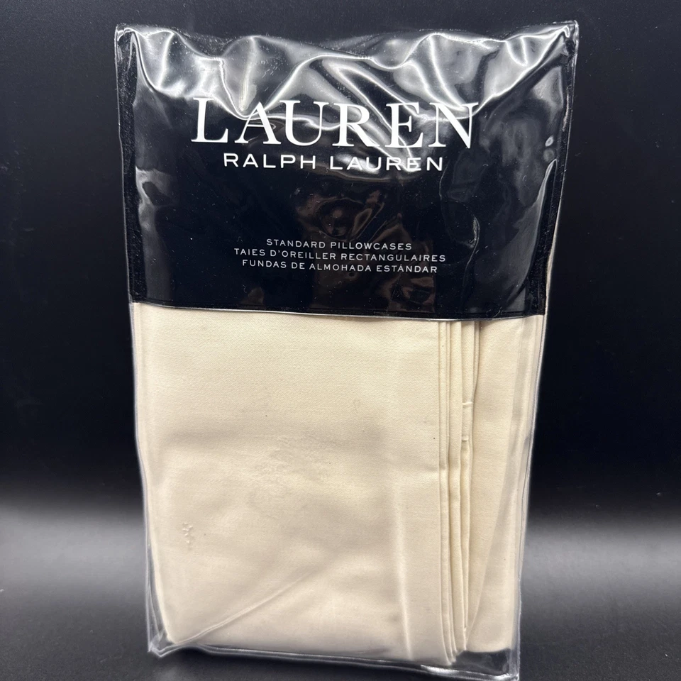 Ralph Lauren Spencer Solid Sateen 475 Thread Count STANDARD Pillowcases - Image 1 of 4