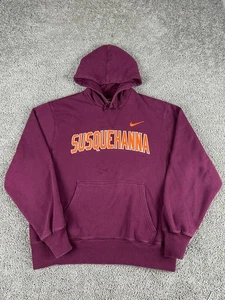 Susquehanna University Hoodie Mens Extra Large Maroon Orange Nike Sweatshirt - Picture 1 of 12