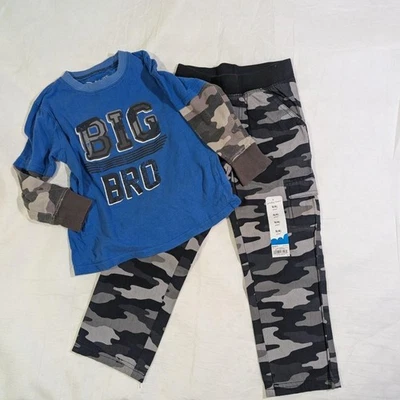 4T bundle Big Bro Tshirt and camo pants set  - Image 1 of 4