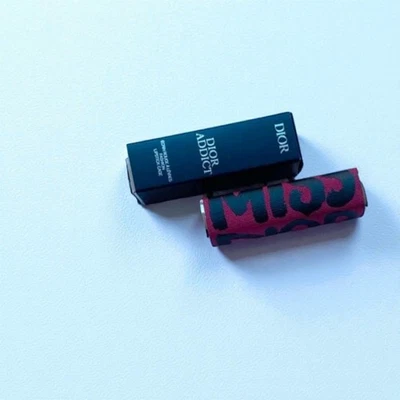 Dior Addict Lipstick Case Shocking Pink Makeup Accessory - Image 1 of 2