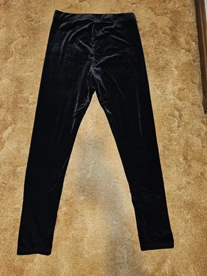 Calça legging Karl Lagerfeld feminina média preta veludo básica  - Imagem 1 de 4