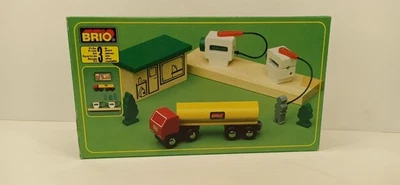 Vintage BRIO 33533 Gas Station & Truck Wooden Complete Set - Image 1 of 4