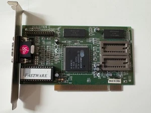Vintage Fastware Cirrus Logic 5446 PCI Grafikkarte für Retro PC getestet ! - Bild 1 von 8